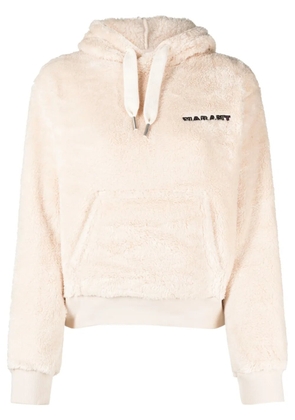 MARANT ÉTOILE Maeva logo-embroidered fleece hoodie - Neutrals