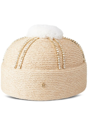 Maison Michel Mahault hat - Neutrals