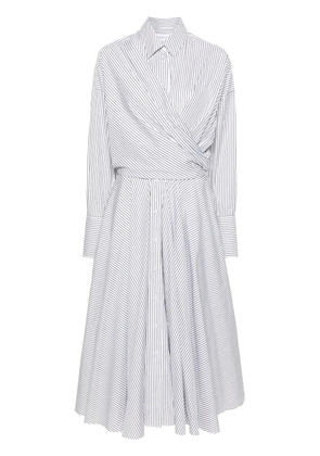 Viktor & Rolf striped shirt wrap maxi dress - White