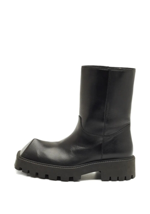 Balenciaga Pre-Owned Rhino leather chelsea boots - Black