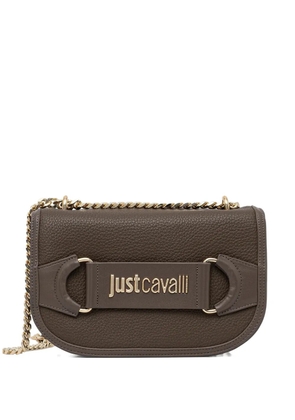 Just Cavalli logo-lettering cross body bag - Brown