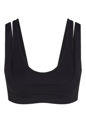 Skims double-strap scoop bra - Black
