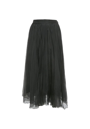 Gucci Pre-Owned silk midi skirt - Black