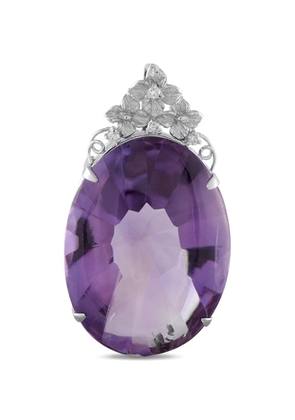LB Exclusive diamond amethyst pendant - Silver
