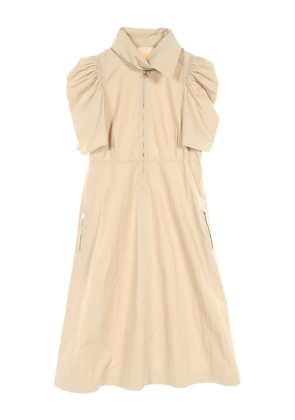 Celine Pre-Owned 2010s half-zip midi dress - Neutrals
