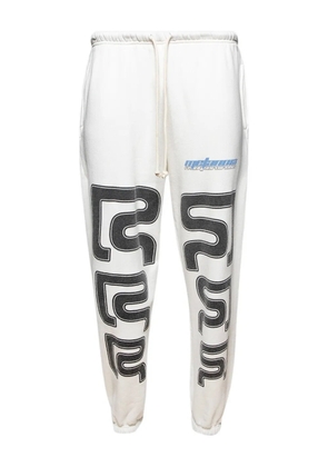 RRR123 drawstring graphic sweatpants - White