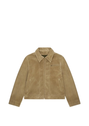 Fortela Rhode zip suede leather jacket - Neutrals