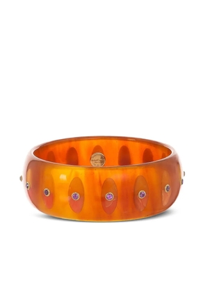 Mark Davis 18K yellow gold rhodolite bakelite bracelet - Orange