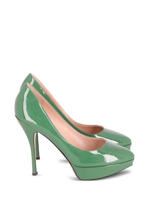 Mario Valentino Vintage platform leather pumps - Green