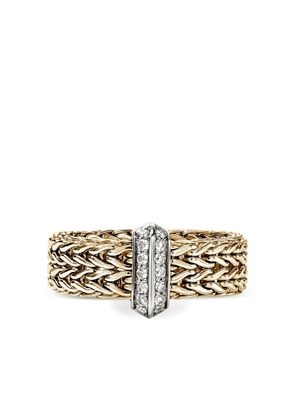 John Hardy 14K yellow gold Icon Link Bar diamond ring