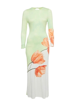alice + olivia jersey floral maxi dress - Green