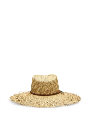 Fortela ribbon straw hat - Neutrals