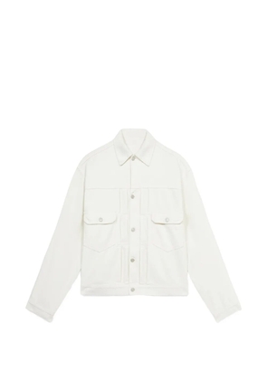Fortela Type flapped-pocket corduroy jacket - White