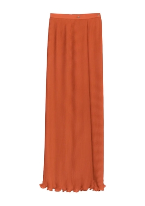 Elie Saab ribbed ruffled skirt - Orange