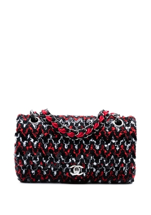 CHANEL Pre-Owned 2009-2010 Medium Classic Sequined Tweed Double Flap shoulder bag - Black