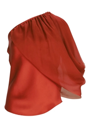 Silvia Tcherassi Adil draped one-shoulder blouse - Red