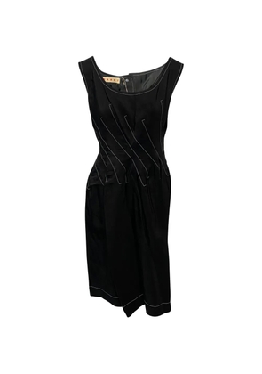 Marni Pre-Owned contrast-stitch dress - Black