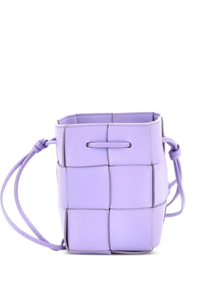 Bottega Veneta Pre-Owned Cassette Maxi Intrecciato Leather Mini bucket bag - Purple