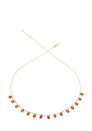 We by WHITEbIRD 18kt yellow gold Dancing Drops garnet necklace