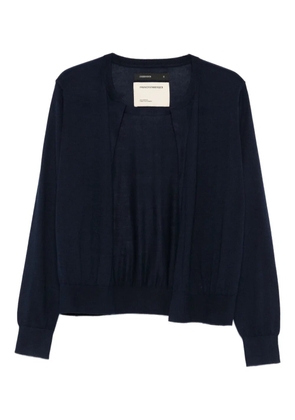 Frenckenberger mini open-front cardigan - Blue
