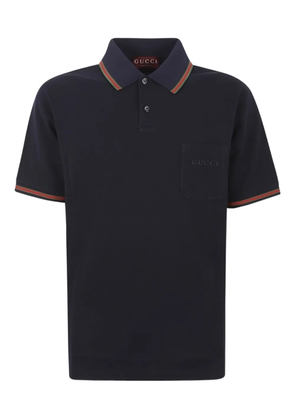 Gucci chest-pocket polo shirt - Blue