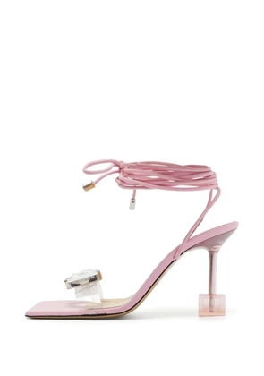 MACH & MACH crystal square-toe sandals - Pink