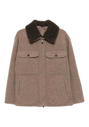 CROQUIS detachable collar jacket - Brown