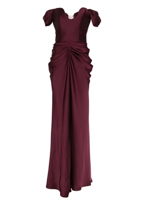 Ana Radu drape-detail maxi dress - Red