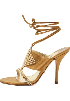 Gina crystal-embellishment sandals - Gold