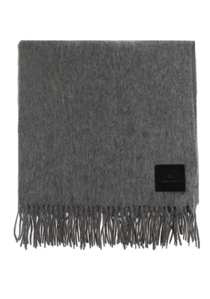 ANINE BING fringed wool scarf - Grey