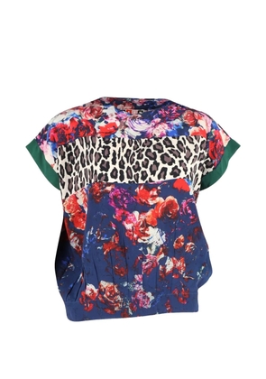 MSGM floral-print blouse - Blue