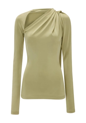 Victoria Beckham draped-neck top - Green