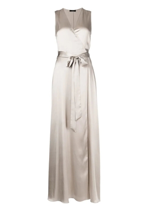 VOZ Frontward wrap maxi dress - Grey