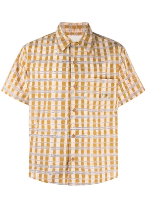 STORY mfg. Shore checked cotton shirt - Neutrals