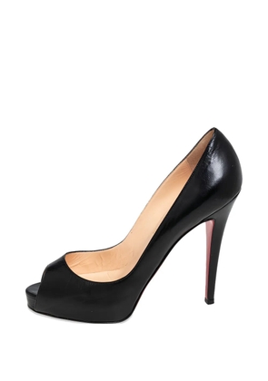 Christian Louboutin Pre-Owned 120mm New Very Prive leather peep-toe pumps - Black