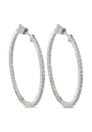 LB Exclusive diamond hoop earrings - Silver