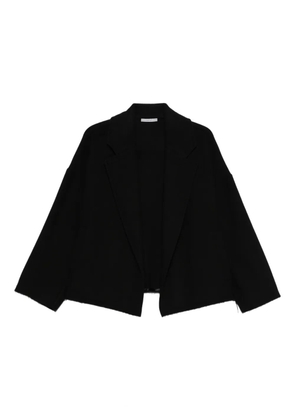 Dusan notched-lapel raw-edge jacket - Black
