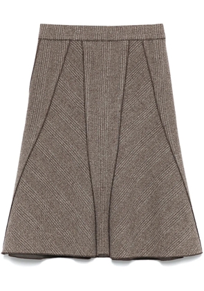 Prada Pre-Owned 2000s mini-check midi skirt - Brown