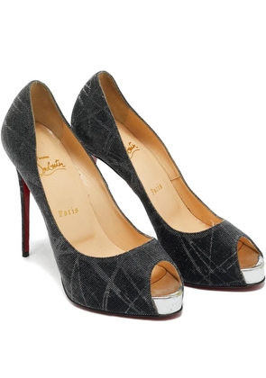 Christian Louboutin Pre-Owned New Very Prive platform peep-toe pumps - Black