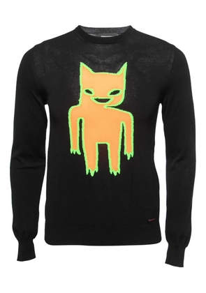 DSQUARED2 cat-motif sweater - Black
