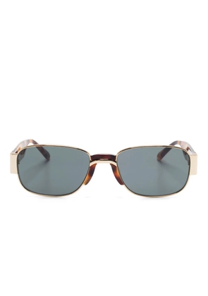 Linda Farrow rectangle-frame sunglasses - Gold