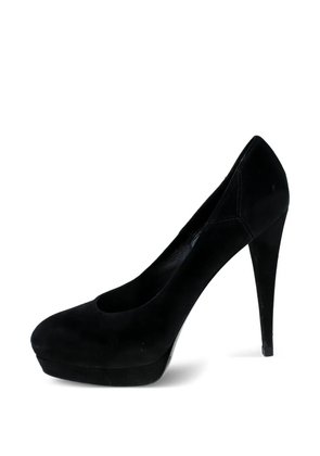 Saint Laurent Pre-Owned 135mm suede platform pumps - Black