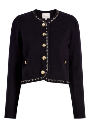 Cinq A Sept chain-trimmed buttoned cardigan - Blue