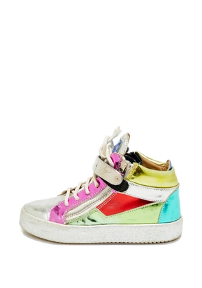 Giuseppe Zanotti Vintage zip-fastenning leather sneakers - Silver