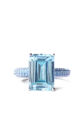 Izabel Display Mega Rectangle ring - Blue