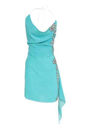 Amir Slama graphic print dress - Blue