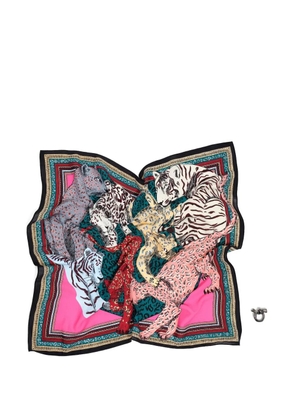 Bimba y Lola animal-print keyring - Black