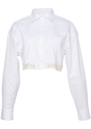 Fleur Du Mal poplin cropped shirt - White