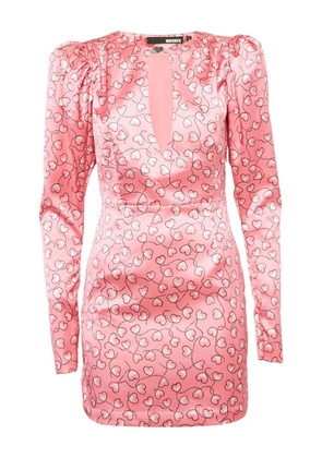ROTATE BIRGER CHRISTENSEN heart-print satin mini dress - Pink