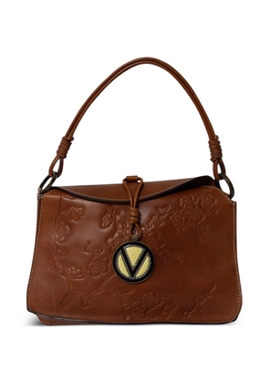 Valentino Garavani Pre-Owned Flower embossed shoulder bag - Brown